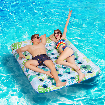 #ad #ad Giant Inflatable Swimming Pool Float Mat Floaties Summer Beach Oversized Floats