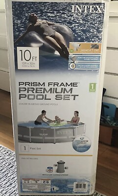 #ad Intex 26701EH 10ft x 30in Prism Metal Frame Above Ground Backyard Swimming Pool