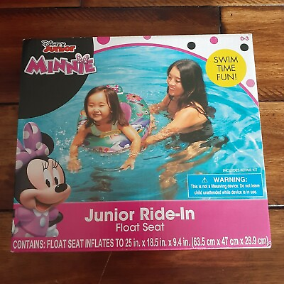 New Disney Junior Minnie Junior Ride On Float Seat Floatie Swimming Toys
