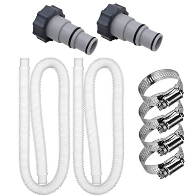 #ad Replacement Intex Pump Hose Adapter A w Collar amp; 1.25” Pool Pump Hose 2 Pack