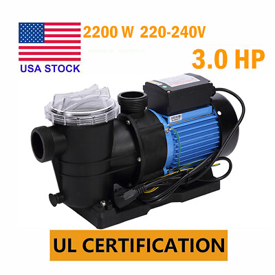 #ad 3.0 HP In Ground Swimming Pool Pump Single Speed Energy Star Permanent Warranty