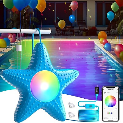 #ad Starfish LED Pool Lights Waterproof Underwater Pool Light W App Control
