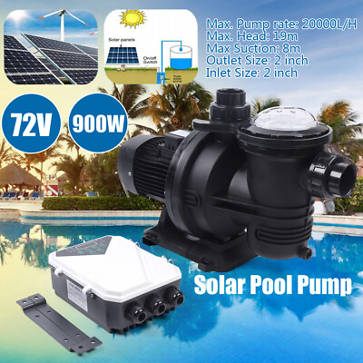 Solar Pool Pump DC Swimming Off Grid System 900W 72V 20000 L H MPPT Controll