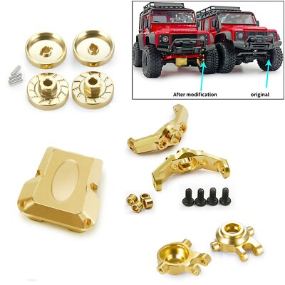 Brass Diff Cover C Hub Steering Knuckle Link Hex Adaptor For 1 18 Traxxas TRX4M