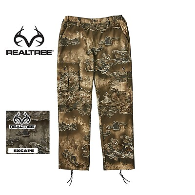 #ad Camouflage Hunting Pants Men#x27;s Realtree® EXCAPE 6 Pocket Cargo Style Size Choice