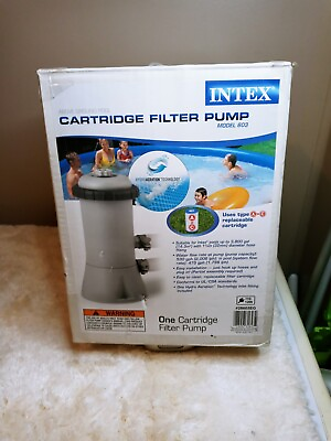 Intex Filter Pump with Cartridge Model 603 for above ground pool.