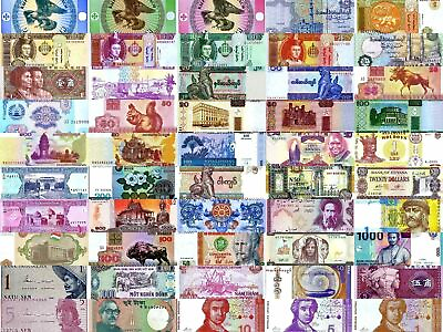 #ad #ad World Currency Uncirculated Banknote Set Lot of 50