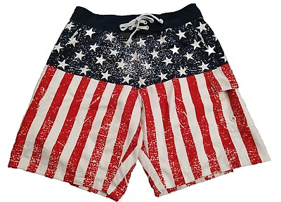 #ad #ad Men#x27;s World Calhoun American Flag Swim Shorts Medium