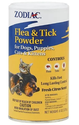 #ad Zodiac Flea amp; Tick Powder for Dogs Puppies Cats amp; Kittens beige Small