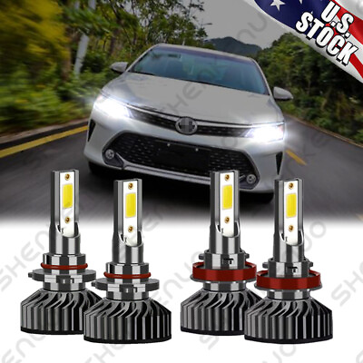 9005 H11 LED Headlight High Low Beam Replace bulb kit For Toyota Camry 2007 2018
