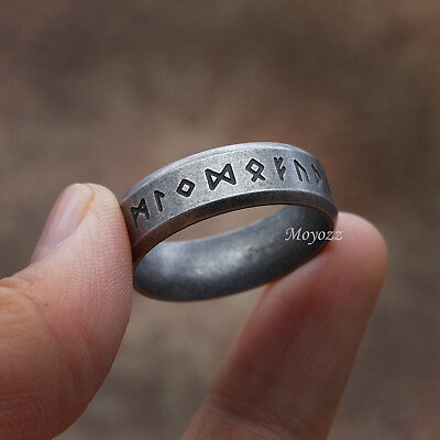 #ad Mens Stainless Steel Valknut Viking Rune Wedding Band Ring Size 7 15 Gift