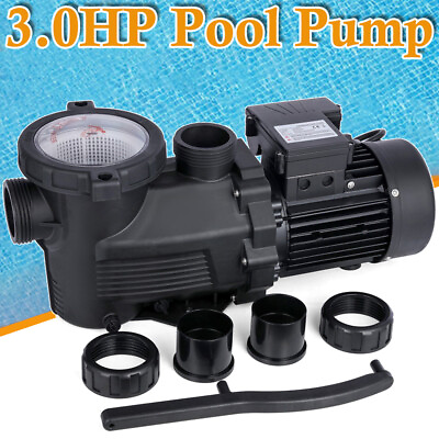 #ad 3.0HP Hayward Swimming Pool Pump Motor In Above Ground Strainer w UL