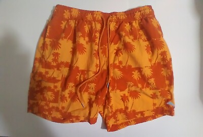 #ad Tommy Bahama Mens Medium Orange Floral Beach Swim Trunks Shorts