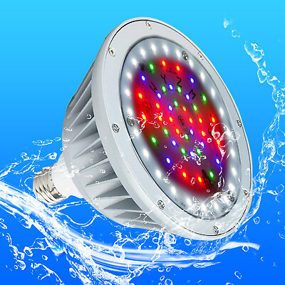 Inground Swimming LED Pool Light Bulb IP65 Waterproof12V 40W RGBWhite