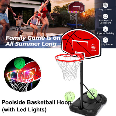 #ad Outdoor Basketball Hoop System Poolside Water Sport Game Play Adjustable