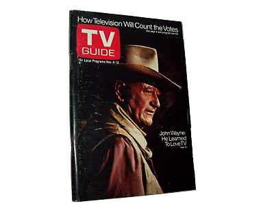 #ad TV GUIDE November 4 1972 John Wayne cover VG EX
