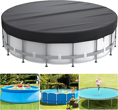 #ad 12ft Round Winter Pool Cover for Above Ground Pools Waterproof and Stable