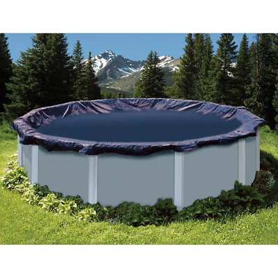 #ad 18 ft. x 38 ft. Winter Pool Cover with 4 ft. Overlap Double Stitching Protection