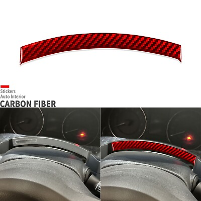 #ad #ad Red Carbon Fiber Steering Wheel Above Cover Trim For Infiniti FX35 FX50 2009 17