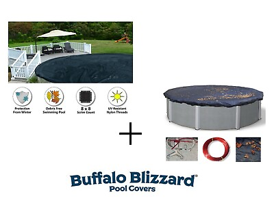 #ad #ad Buffalo Blizzard Round Above Ground Swimming Pool Winter Cover amp; Leaf Net