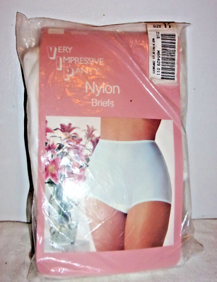 #ad #ad SEARS VERY IMPRESSIVE PANTY LADIES WOMENS NYLON BRIEFS WHITE PACK 3 PAIR SIZE 11
