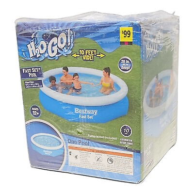 #ad Bestway H2O Go Swimming Pool Fast Set Up 10ft x 26 in Round Family Summer Pool