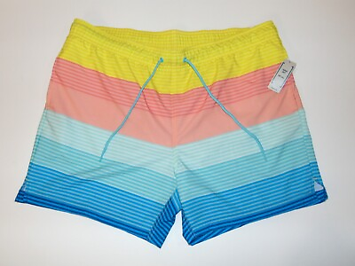 George Adult Board Men#x27;s Shorts Swimming 2XL 44 46 Multicolor Striped UPF 50