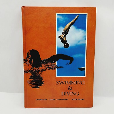#ad Vintage Swimming And Diving Hardcover Book 1973 Water Sport Racing Breast Stroke