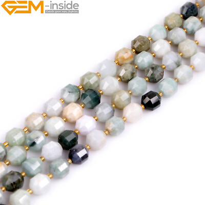 Natural Mix Gemstone Quartz Beads Bicone Hand Faceted Spacer Beads Jewelry 15quot;