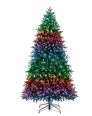 #ad Evergreen Classics 7.5#x27; Twinkly PreLit Norwood Spruce 435 Ct LED Christmas Tree