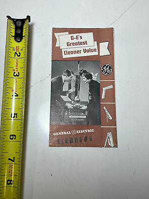 General Electric Cleaners 1939 Vintage Sales Brochure