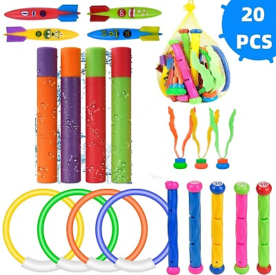 #ad #ad Diving Toys 20 Pcs Underwater Swimming Pool Toys Water Game For Kids Age 3 New