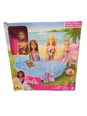 #ad #ad Barbie Pool Playset w Barbie Doll Slide amp; Accessories 3 New In Box