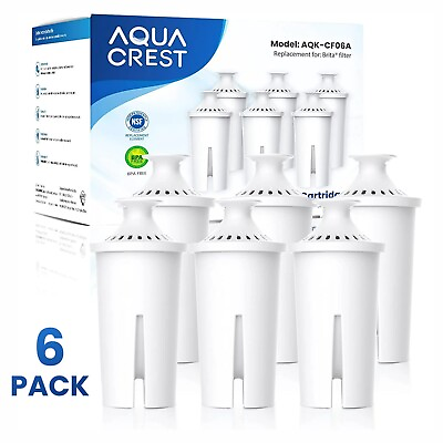 #ad AQUA CREST Replacement for Brita® Water Filter Pitchers and Dispensers Classic