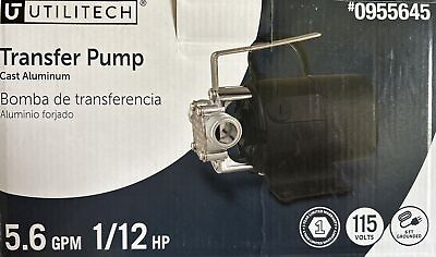 #ad NEW Utilitech 1 12 HP Stainless Steel utility 115V Transfer Pump 50AC 110N