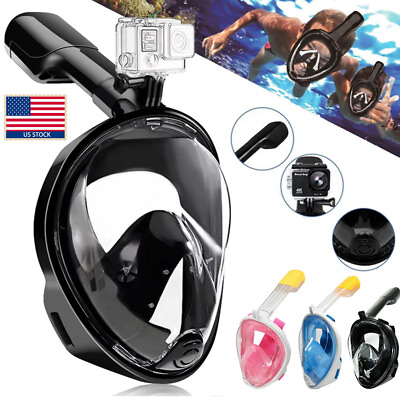 #ad US Snorkel Scuba Full Face Mask Swimming Underwater Diving Masks For Kids Adults