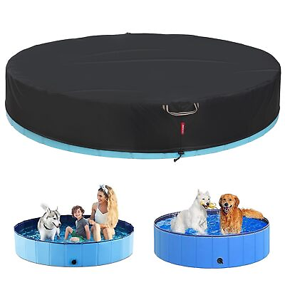 #ad #ad 63inch Round Collapsible Dog Pool Cover Kiddie Pool Cover Small Pool Cover Pe...
