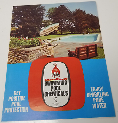 #ad Sherwin Williams Swimming Pool Supplies Sales Brochure 1971 Clean Water