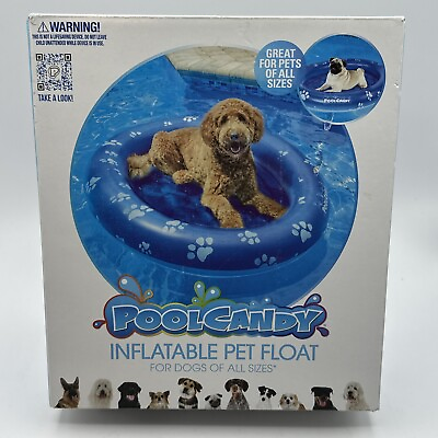 #ad Pool Candy Inflatable Dog Pet Pool Float and Lounger 53quot; x 35quot; Up to 100 Lbs
