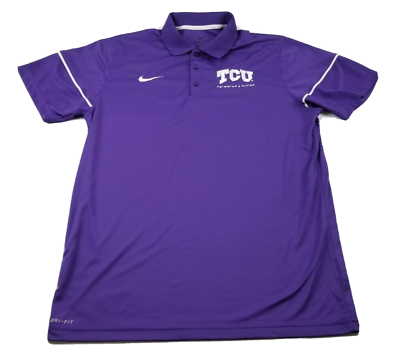 TCU Horned Frogs Polo Shirt Nike Swimming and Diving Purple Large
