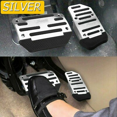 2PCS Universal Non Slip Automatic Gas Brake Foot Pedal Pad Cover Car Accessories
