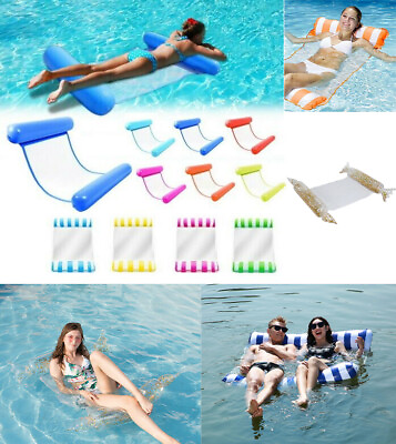 Inflatable Floating Lounge Bed Float Beach Swimming Pool Raft Water Hammock Swim