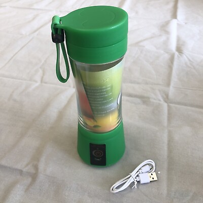 portable and rechargeable battery juice blender Green