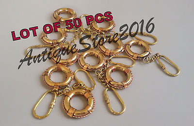 Collectible Lot Of 50 Vintage Marine Nautical Brass SWIMMING TUBE Key Chain