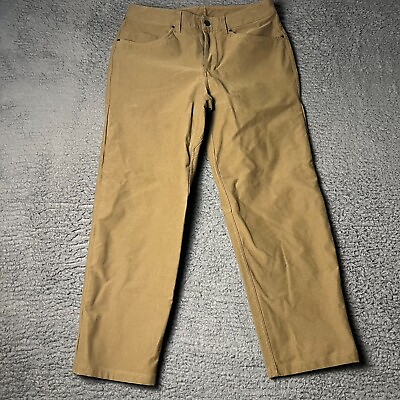 #ad Lululemon ABC Relaxed Fit Cropped Pant Mens 31x26 Tan Brown Utilitech LM5AH0S