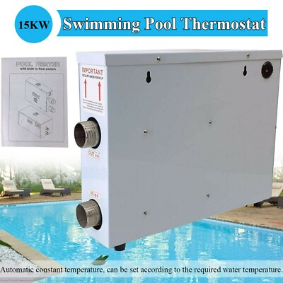 #ad #ad Electric Swimming Pool Thermostat SPA Hot Tub Water Heater 15KW 220V SPA Heater