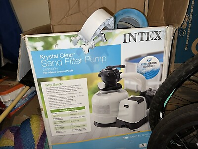#ad #ad intex pool pump 2500 gph sand filter amp; skimmer amp; Pool vacuum AS IS READ THE DES