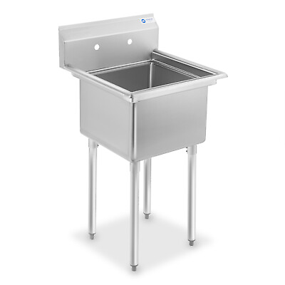 Commercial Stainless Steel Kitchen Utility Sink 23.5quot; Wide