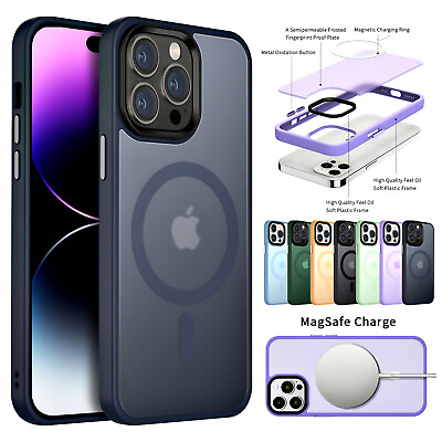 Mag Safe Magnetic Frosted Slim Case For Apple iPhone 14 Pro Max 13 Pro Max 12 11