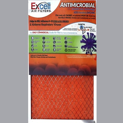 #ad 2 Piece Set 14quot;x25quot; Anti Microbial MERV 13 Allergen Smoke Fiberglass Air Filter